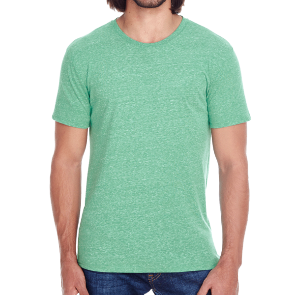 Threadfast Apparel Unisex Triblend T-Shirt, Green Triblend, Front view