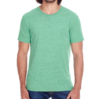 Threadfast Apparel Unisex Triblend T-Shirt, Green Triblend, Front view