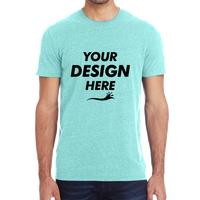 Threadfast Apparel Unisex Triblend T-Shirt, Mint Triblend, Front view, Mockup