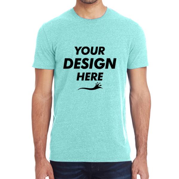 Threadfast Apparel Unisex Triblend T-Shirt, Mint Triblend, Front view, Mockup