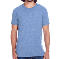 Threadfast Apparel Unisex Triblend T-Shirt, Navy Triblend, Front view