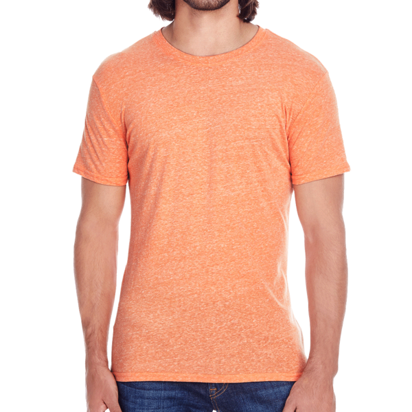 Threadfast Apparel Unisex Triblend T-Shirt, Orange Triblend, Front view