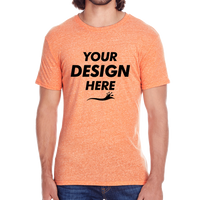 Threadfast Apparel Unisex Triblend T-Shirt, Orange Triblend, Front view, Mockup