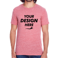 Threadfast Apparel Unisex Triblend T-Shirt, Red Triblend, Front view, Mockup