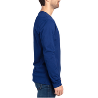 Threadfast Apparel Unisex Ultimate CVC Long Sleeve T-Shirt, Navy, Right Sleeve view