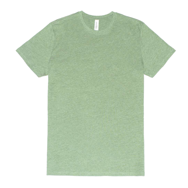 Threadfast Apparel Unisex Ultimate CVC T-Shirt, Army Heather, Front view