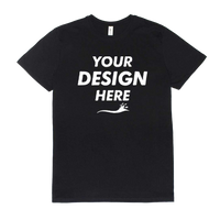 Threadfast Apparel Unisex Ultimate CVC T-Shirt, Black, Front view, Mockup