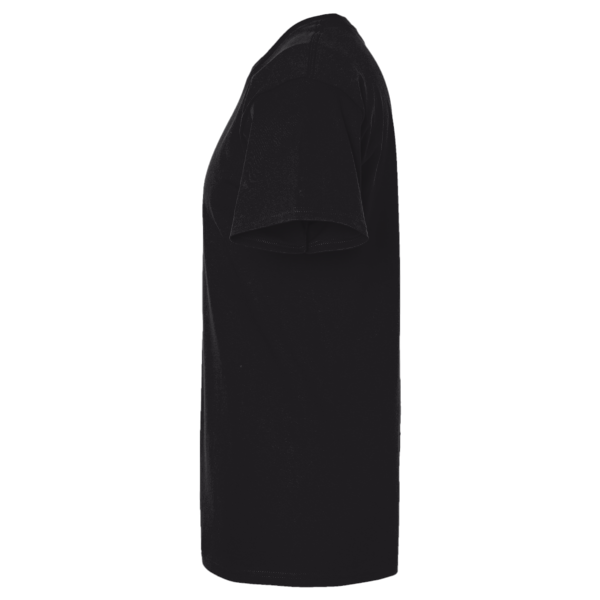 Threadfast Apparel Unisex Ultimate CVC T-Shirt, Black, Left Sleeve view