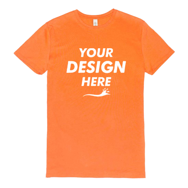 Threadfast Apparel Unisex Ultimate CVC T-Shirt, Bright Orange, Front view, Mockup
