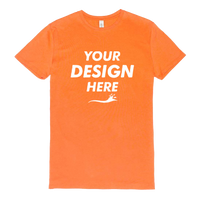 Threadfast Apparel Unisex Ultimate CVC T-Shirt, Bright Orange, Front view, Mockup