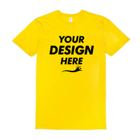 Threadfast Apparel Unisex Ultimate CVC T-Shirt, Bright Yellow, Front view, Mockup