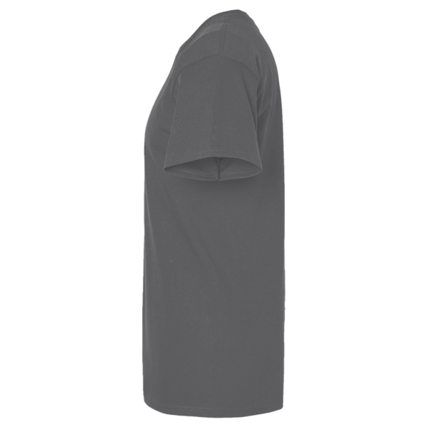 Threadfast Apparel Unisex Ultimate CVC T-Shirt, Charcoal Heather, Left Sleeve view