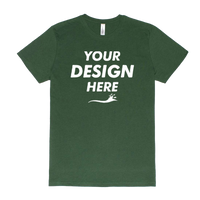 Threadfast Apparel Unisex Ultimate CVC T-Shirt, Forest Green, Front view, Mockup