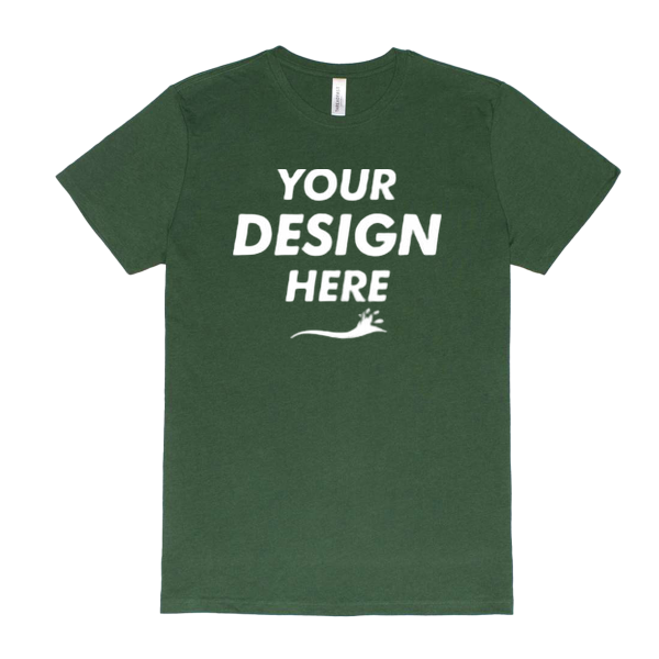 Threadfast Apparel Unisex Ultimate CVC T-Shirt, Forest Green, Front view, Mockup