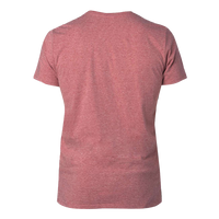 Threadfast Apparel Unisex Ultimate CVC T-Shirt, Maroon Heather, Back view