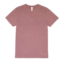 Threadfast Apparel Unisex Ultimate CVC T-Shirt, Maroon Heather, Front view