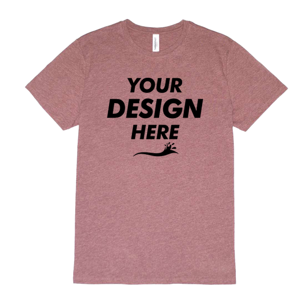 Threadfast Apparel Unisex Ultimate CVC T-Shirt, Maroon Heather, Front view, Mockup