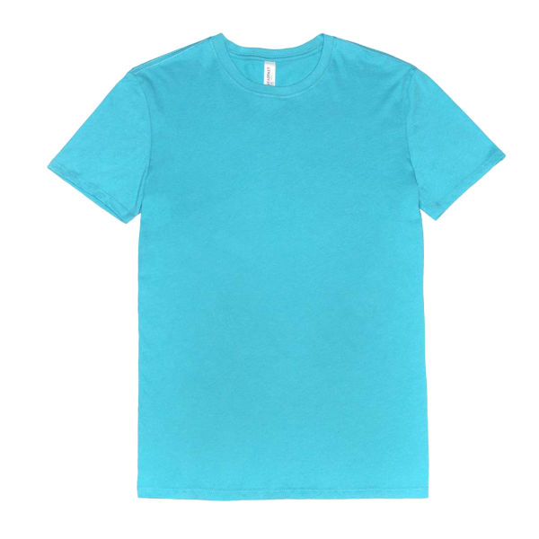 Threadfast Apparel Unisex Ultimate CVC T-Shirt, Pacific Blue, Front view