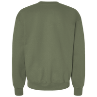 Threadfast Apparel Unisex Ultimate Crewneck Sweatshirt, Army, Back view