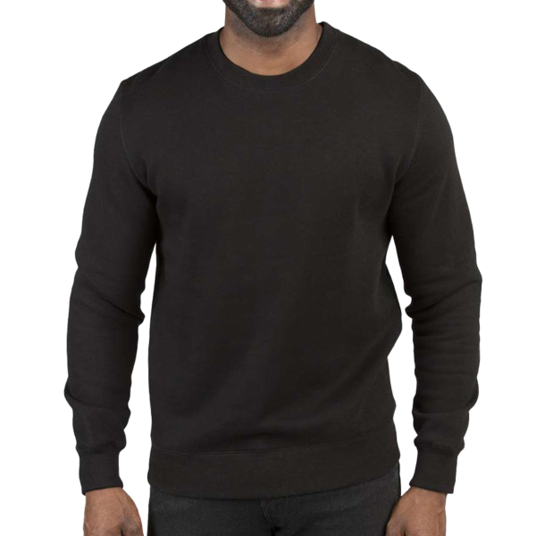 Threadfast Apparel Unisex Ultimate Crewneck Sweatshirt, Black, Front view