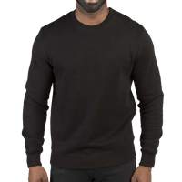 Threadfast Apparel Unisex Ultimate Crewneck Sweatshirt, Black, Front view