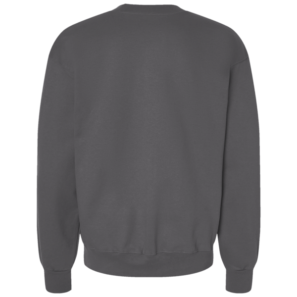 Threadfast Apparel Unisex Ultimate Crewneck Sweatshirt, Charcoal Heather, Back view