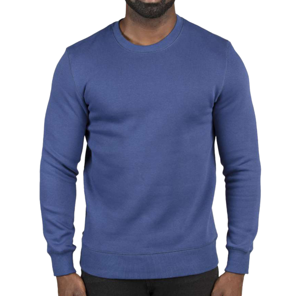 Threadfast Apparel Unisex Ultimate Crewneck Sweatshirt, Navy, Front view