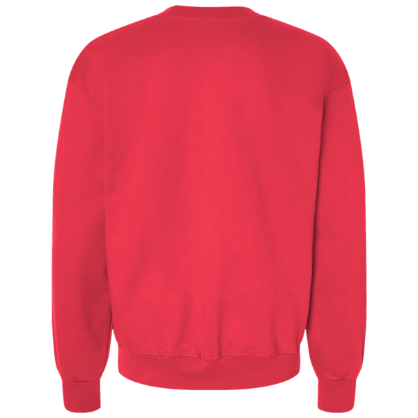Threadfast Apparel Unisex Ultimate Crewneck Sweatshirt, Red, Back view