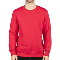 Threadfast Apparel Unisex Ultimate Crewneck Sweatshirt, Red, Front view