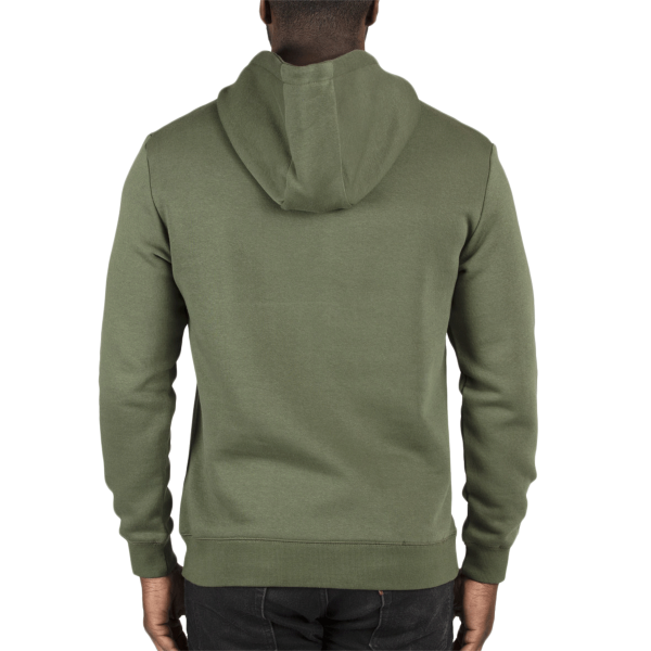 Threadfast Apparel Unisex Ultimate Fleece Pullover Hooded Sweatshirt, Army, Back view