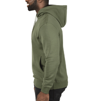 Threadfast Apparel Unisex Ultimate Fleece Pullover Hooded Sweatshirt, Army, Left Sleeve view