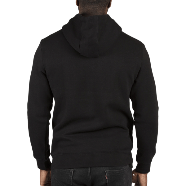 Threadfast Apparel Unisex Ultimate Fleece Pullover Hooded Sweatshirt, Black, Back view