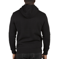 Threadfast Apparel Unisex Ultimate Fleece Pullover Hooded Sweatshirt, Black, Back view