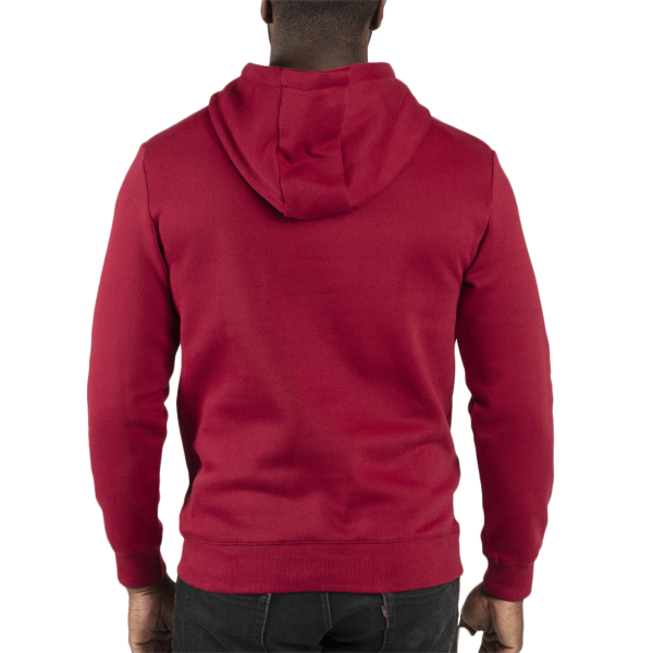 Threadfast Apparel Unisex Ultimate Fleece Pullover Hooded Sweatshirt, Burgundy, Back view