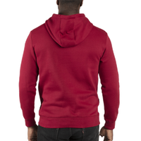 Threadfast Apparel Unisex Ultimate Fleece Pullover Hooded Sweatshirt, Burgundy, Back view