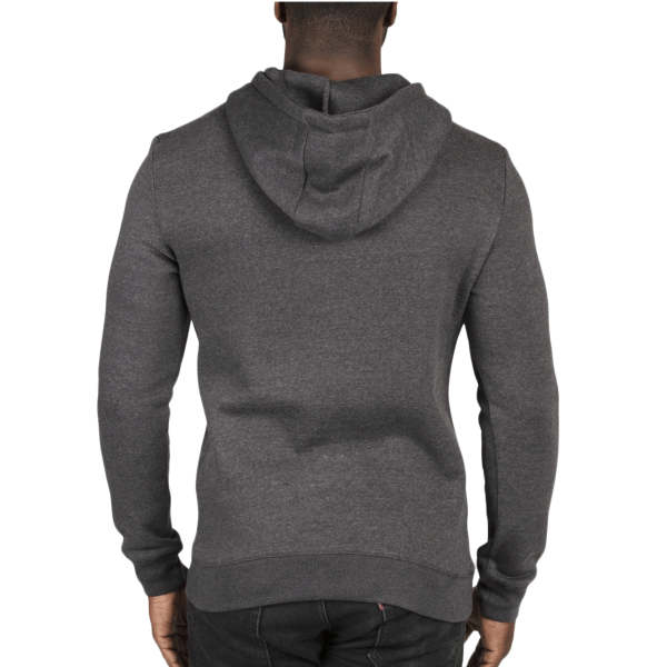 Threadfast Apparel Unisex Ultimate Fleece Pullover Hooded Sweatshirt, Charcoal Heather, Back view