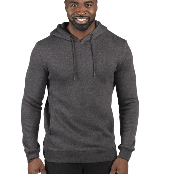 Threadfast Apparel Unisex Ultimate Fleece Pullover Hooded Sweatshirt, Charcoal Heather, Front view