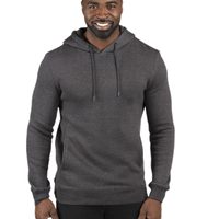 Threadfast Apparel Unisex Ultimate Fleece Pullover Hooded Sweatshirt, Charcoal Heather, Front view