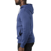 Threadfast Apparel Unisex Ultimate Fleece Pullover Hooded Sweatshirt, Navy, Left Sleeve view