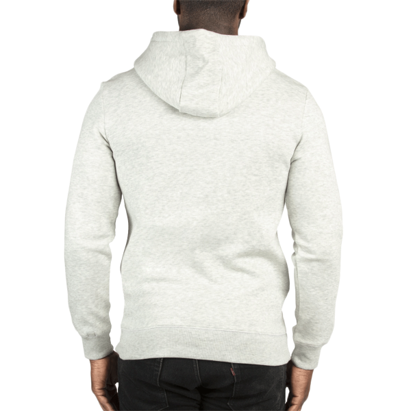 Threadfast Apparel Unisex Ultimate Fleece Pullover Hooded Sweatshirt, Oatmeal Heather, Back view