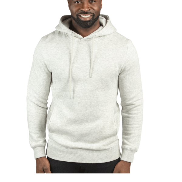 Threadfast Apparel Unisex Ultimate Fleece Pullover Hooded Sweatshirt, Oatmeal Heather, Front view