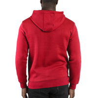 Threadfast Apparel Unisex Ultimate Fleece Pullover Hooded Sweatshirt, Red, Back view