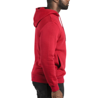 Threadfast Apparel Unisex Ultimate Fleece Pullover Hooded Sweatshirt, Red, Right Sleeve view