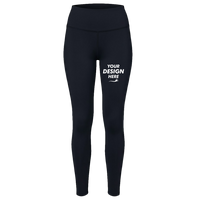 Threadfast Apparel Women's Impact Leggings, Black, Front view, Mockup