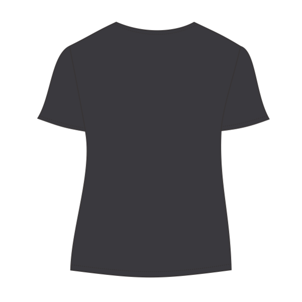Threadfast Apparel Women's Tri-Blend T-Shirt, Black Triblend, Back view