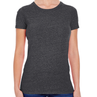 Threadfast Apparel Women's Tri-Blend T-Shirt, Black Triblend, Front view