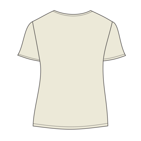 Threadfast Apparel Women's Tri-Blend T-Shirt, Cream Triblend, Back view