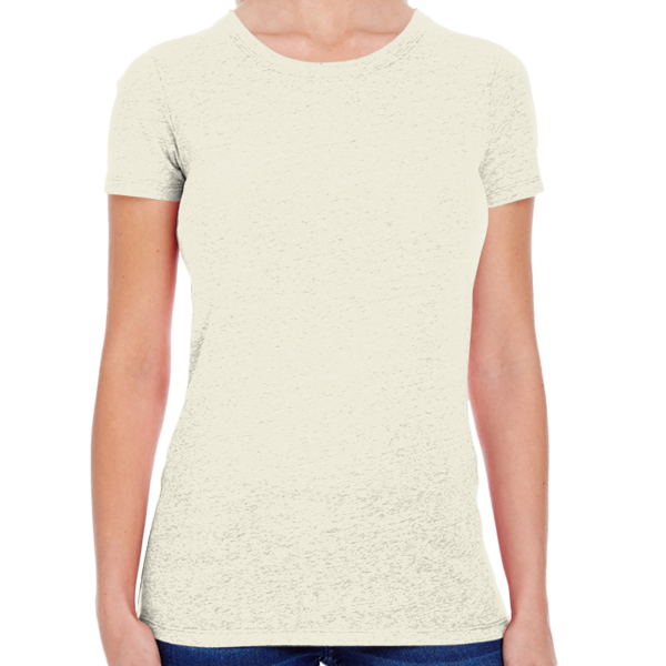 Threadfast Apparel Women's Tri-Blend T-Shirt, Cream Triblend, Front view