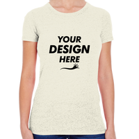 Threadfast Apparel Women's Tri-Blend T-Shirt, Cream Triblend, Front view, Mockup