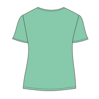 Threadfast Apparel Women's Tri-Blend T-Shirt, Green Triblend, Back view